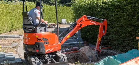 Kubota U17-3 minigraver actie! 