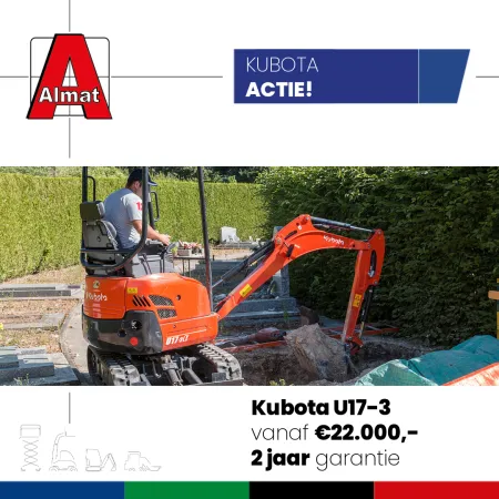 Kubota U17-3 minigraver actie! 